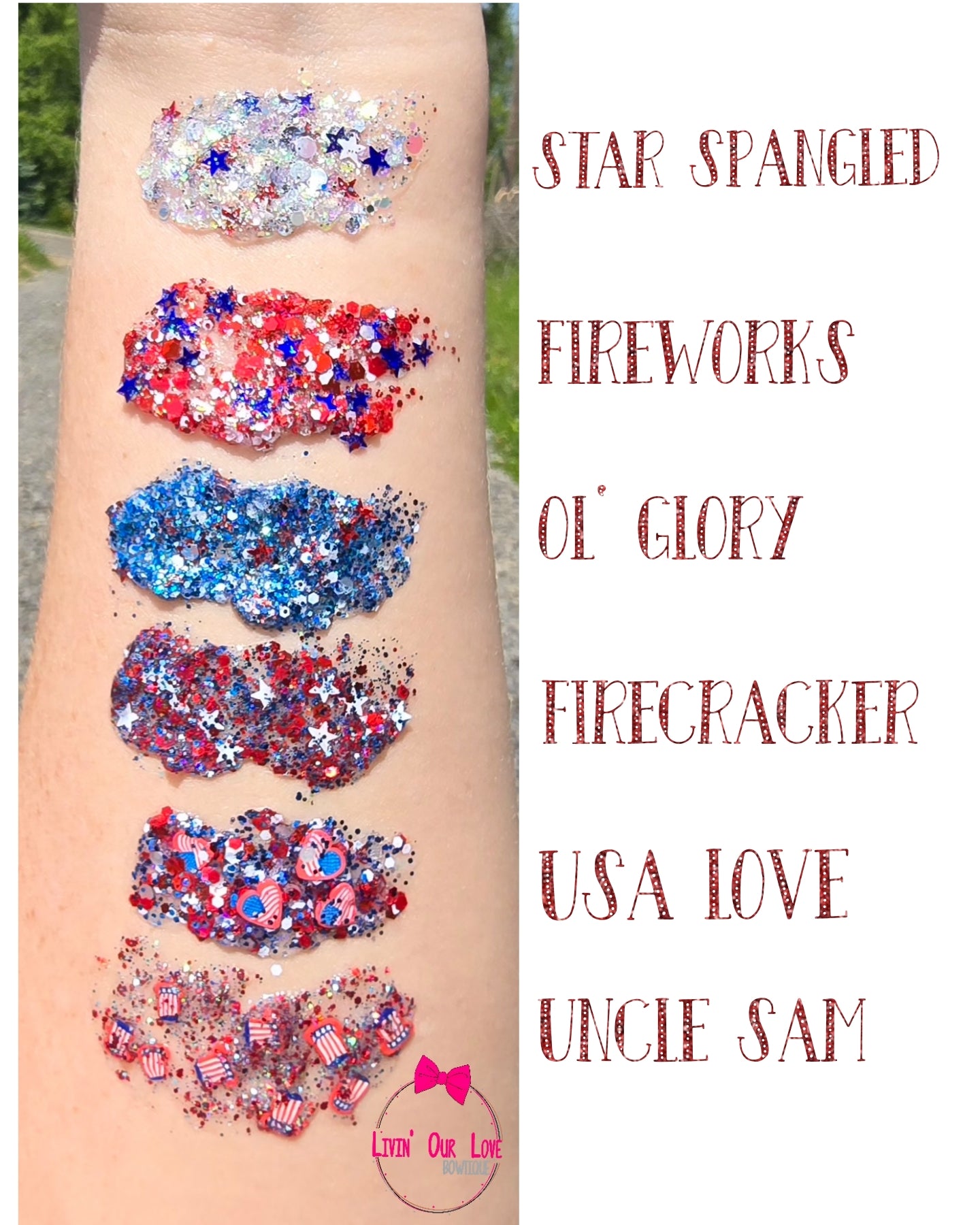 July 4th Hair Glitter