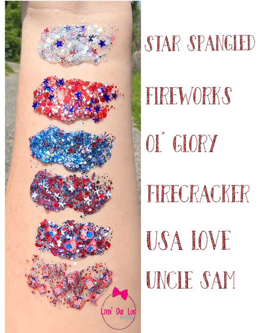 July 4th Hair Glitter