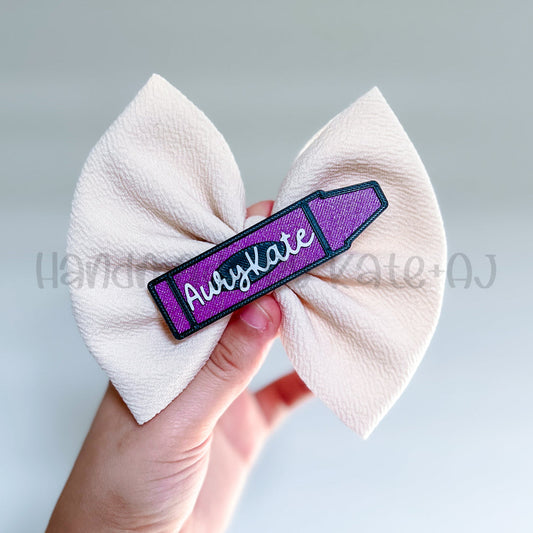 Crayon Name Clip