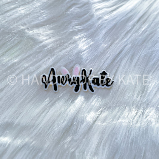 Personalized Bunny Name Clip