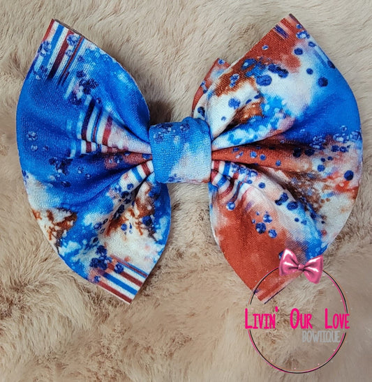 July 4th Watercolor and Stripes