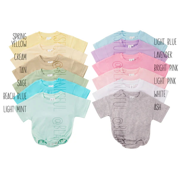 Sublimation Shirt- 95% Poly Bubble Romper