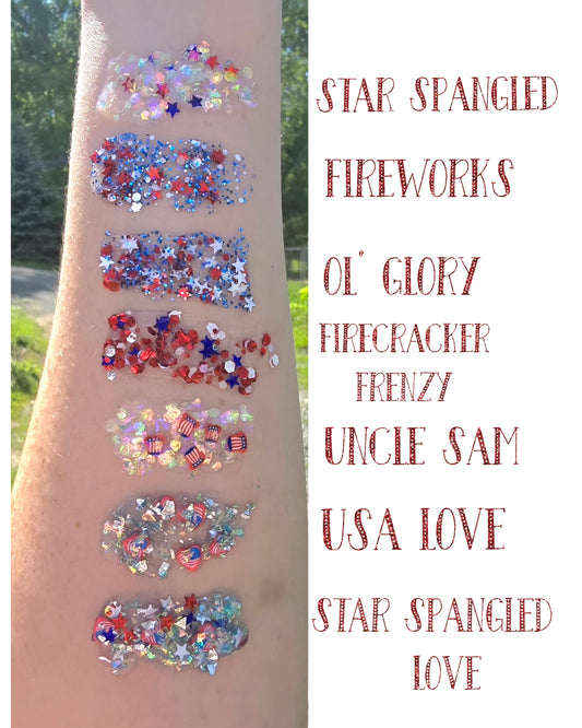 July 4th Hair Glitter