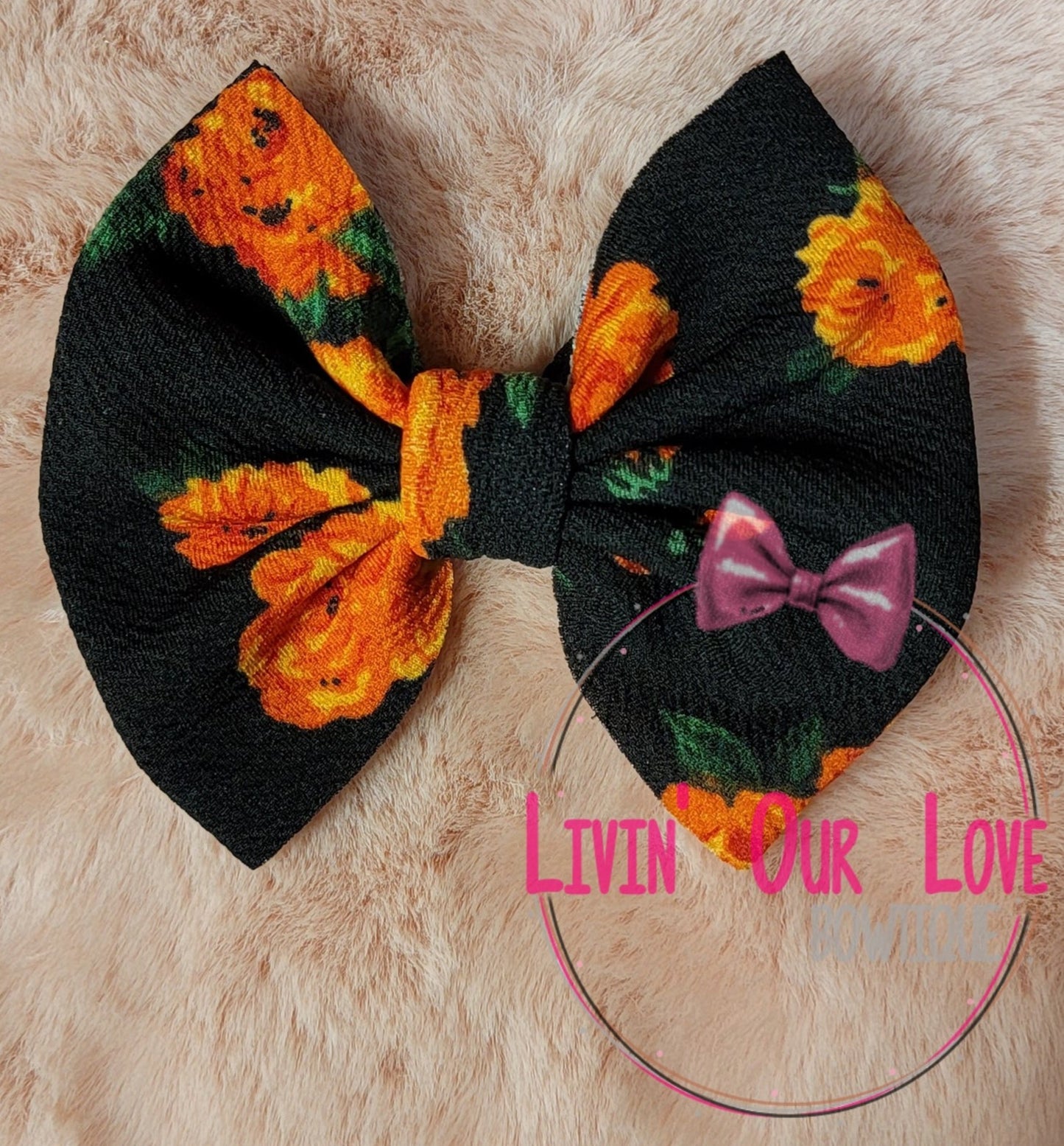 Black & Orange Floral